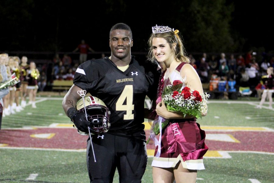 Seniors Chloe Cuccia and Wesley Brown were crowned Homecoming Queen and King at the Homecoming football game Friday, Oct 20.