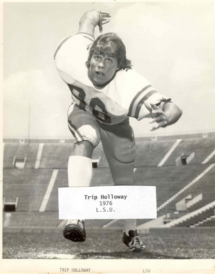 Trip Holloway pictured from his football career as a young man.